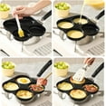 thumbnail image 6 of Fried Egg Pan, 4-Cup Omelet Pans Nonstick, Versatile Breakfast Skillet Omelette Pan Aluminium Alloy Egg cooker for Eggs, Pancakes, Plett, Crepes, Compatible, Non Stick Four Hole Frying Pan(Black A), 6 of 11