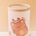 thumbnail image 2 of Folding Pen Holder Cute Cartoon Round Folding Pen Holder Student Office Desk Stationery Storage Box Baby Bear, 2 of 2