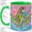 Green, variant on Neon Jumping Fish Accent Mug, 11oz Ceramic Coffee Cup for Fish Lovers