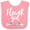 Pink and White, variant on Inktastic Flower Girl with Arrow and Flowers Girls Baby Bib