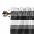 thumbnail image 5 of Hokiten Rod Pocket Curtain Valance, Grey Black White Striped Farmhouse Window Valance for Living Room, Bedroom, Kitchen Farmhouse Stripes 42"W x 12"L, 5 of 8