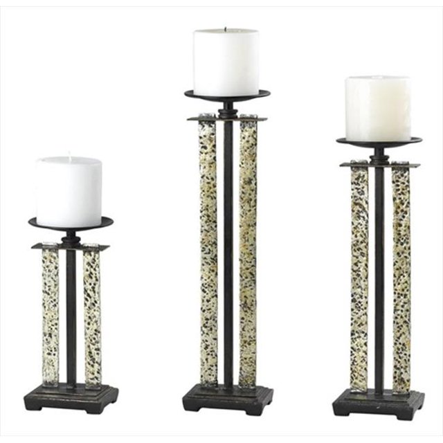 Cal Lighting TA-947-3C Bougeoirs en Métal Martelé