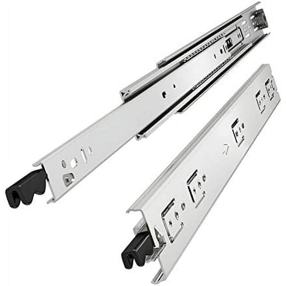 VADANIA VD1551 Industrial Heavy Duty Drawer Slides with Lock, 150lb Load, 3-Fold Full Extension, Ball Bearing, Side Mount, 1-Pair