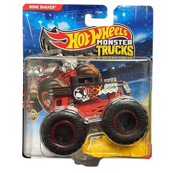 Mattel - Hot Wheels Monster Trucks Live - BONE SHAKER & CRUSHED CAR [JKJ93]