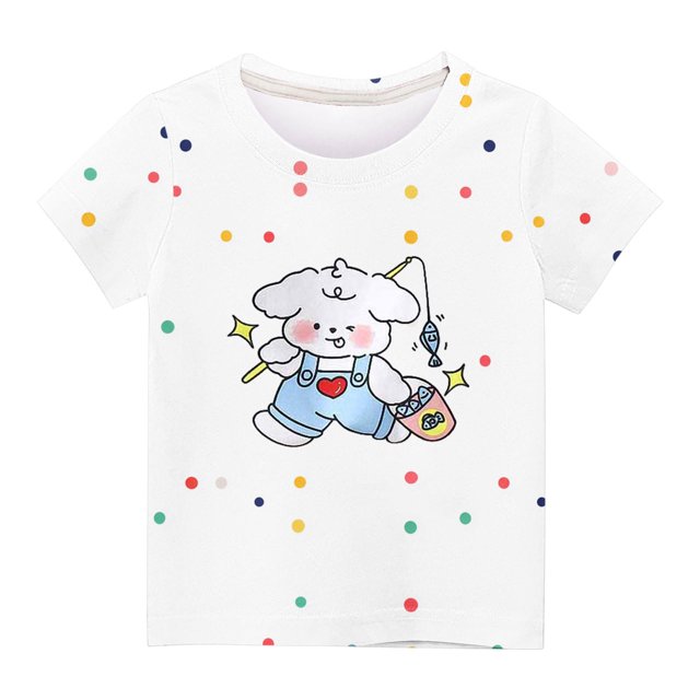 VOAVEKE T-Shirt d'Été pour Tout-Petits Couleur Unie, Haut Décontracté pour Enfants, Mode Décontractée pour Garçons Imprimé Lettre Col Rond Manches Courtes