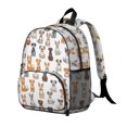 thumbnail image 2 of Mixed Breed Dogs White Pattern Backpack for School, Cute School Bag with Adjustable Shoulder Straps and Padded Back, 13.8"x11.4"x6", 2 of 5