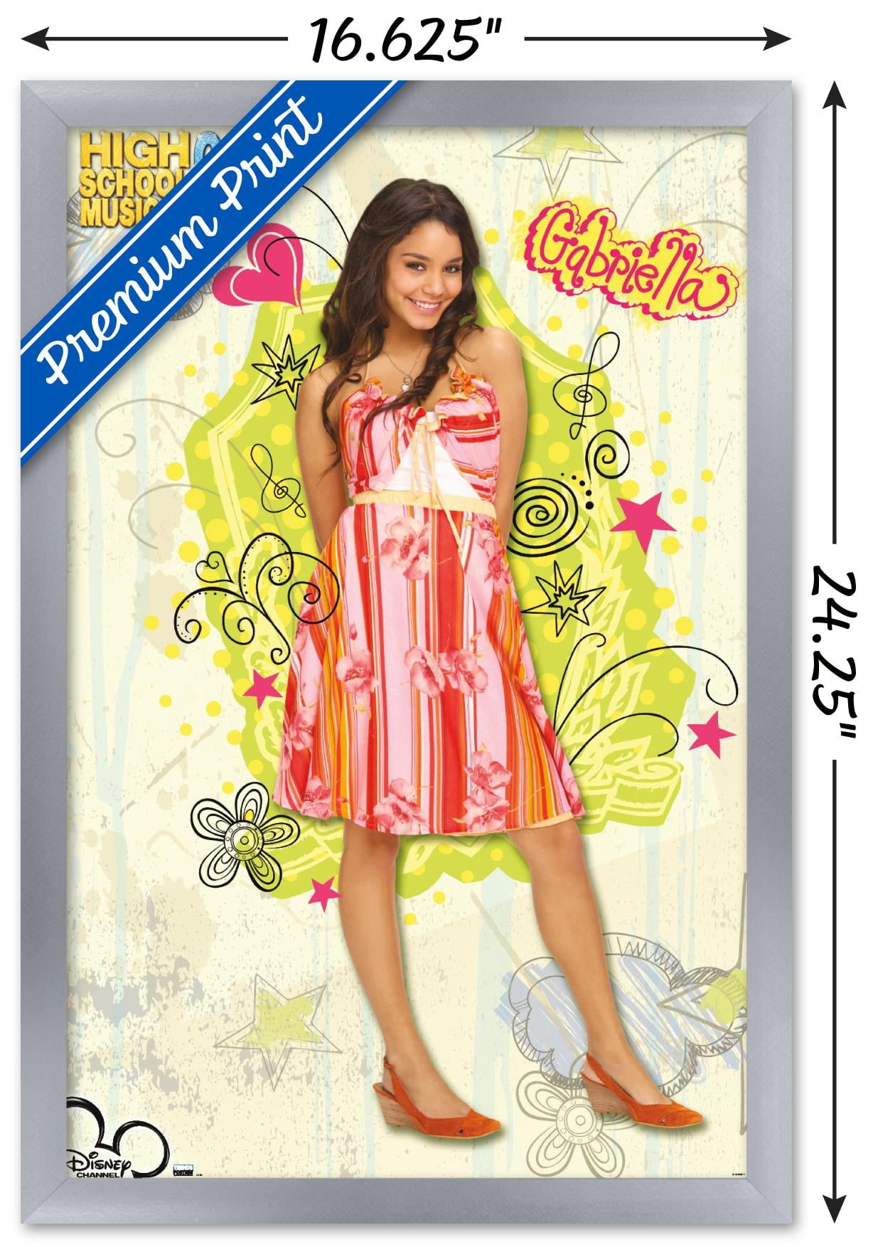 High School Musical 2 - Gabriella Wall Poster, 14.725" x 22.375" Framed