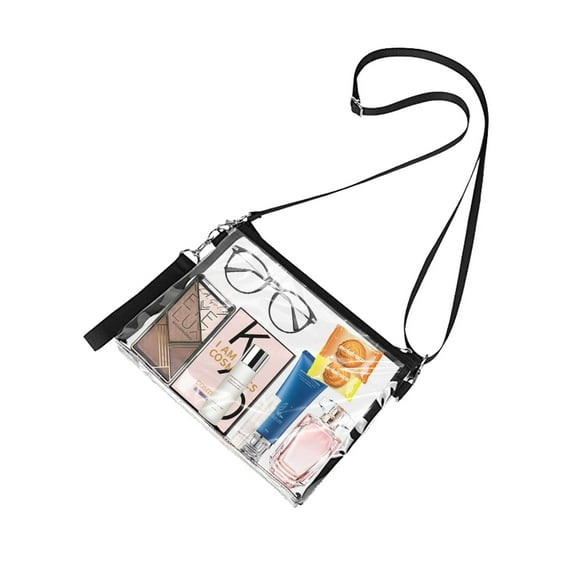 Clear Crossbody Purse with Removable Straps, Ideal for Work, Sporting Events, and Concerts
