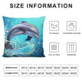 thumbnail image 5 of COMIO  Decorative Throw Pillow Covers Rustic Farmhouse Cute Dolphin Decor Throw Pillowcovers Soft Pillow Case Square Cushion Case for Sofa Decor, 5 of 5