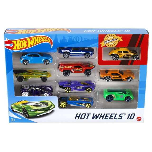 Hot Wheels 1:64 Scale 10-Pack Cars - Styles May Vary