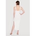 thumbnail image 3 of Women's Lace Trim Ribbed Knit Midi Dress with Side Slit, 3 of 3