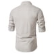 thumbnail image 4 of Blusa y camisa de manga larga con cuello alto para hombre, informal, con botones y rayas, blusa de manga larga con cuello alto, blusa para hombre, 4 of 9