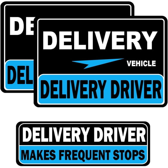 Delivery Driver Car Magnet - Flex Magnetic Signs for Drivers Reflective, Weather-Resistant 11.8 x 8.1 in