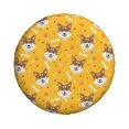 thumbnail image 4 of Spare Tire Cover, Cartoon Cute Corgi Dog Funny_A Wheel Cover Tire Covers For Trailers Car Truck Camper Universal Tire Covering Fits Diameter14"-17", 4 of 4