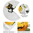 thumbnail image 2 of FMSHPON Cute Black Cat On Halloween Pumpkin Xmas Christmas Tree Skirt Stand Mat for Holiday Party Decoration Indoor Outdoor 36 inches, 2 of 6