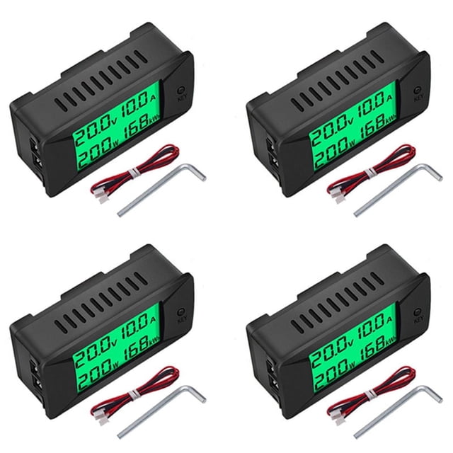 4X PZEM-025 DC Digital Battery Tester Bidirectional Ammeter Voltmeter Power Energy Watt Meter 300V 50A