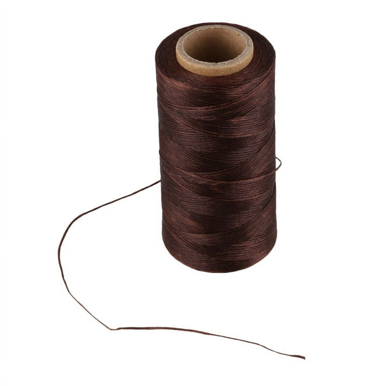 2x 260M 150D 1MM Leather Sewing Waxed Wax Thread Hand Needle Cord Craft DIY  :Cream-Coloured & Light Brown