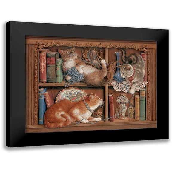 Kruskamp, Janet 14x12 Black Modern Framed Museum Art Print Titled - Morning Mischief