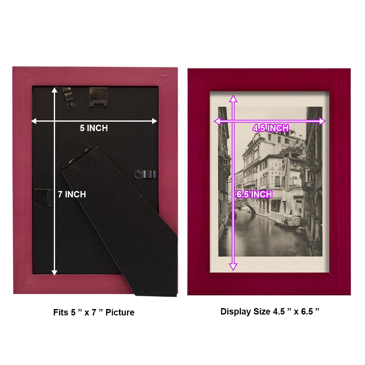 Vintage Views of Venice VI - Framed Print w/glass - Cherry Red