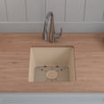 thumbnail image 2 of 16" x 18" Quartz Kitchen Sink, Single Bowl Sink, Drop-in Sink, Undermount Sink, Granite Kitchen Sink, Metallic Beige Kitchen Sink, with Steel Grids and Basket Strainer Lexicon Platinum LP-1618, 2 of 8