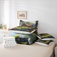 thumbnail image 6 of Manfei Vintage Rustic Cottage Twin Bedding Sets 7-Piece for Female Men,Nature Scenery Bedding Comforter Set Microfiber,Colorful Floral Flowers Breathable Sheet Sets,Microfiber Bedroom Decor, 6 of 8