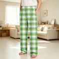 thumbnail image 2 of hotojiny Unisex Kids Pants Boys Girls Comfortable Plaid Bottoms Loose Fit Elastic Waist Soft Trousers for Christmas(Army Green,11-12 Years), 2 of 7