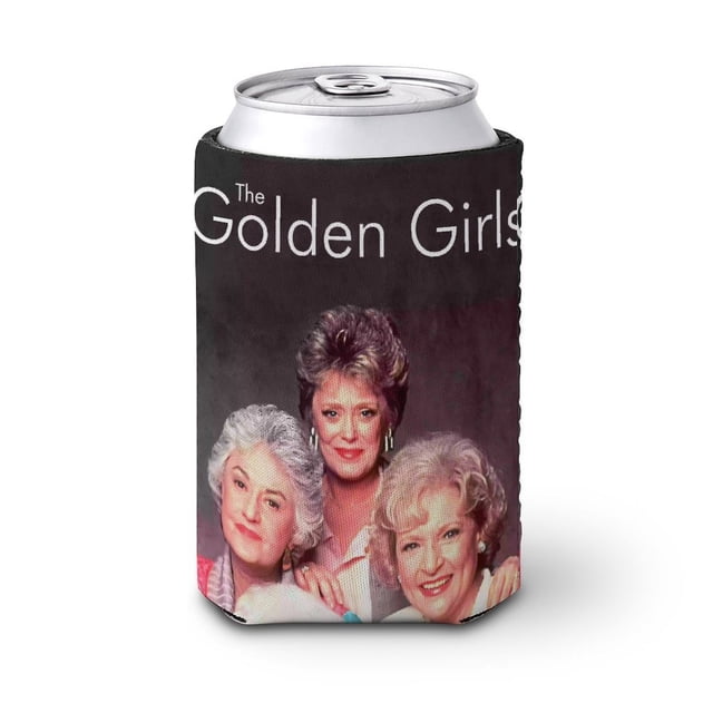 Chicas de Oro Funda enfriadora de latas, aislante de bebidas para mantener frías o calientes, funda térmica plegable para latas, portabebidas reutilizable