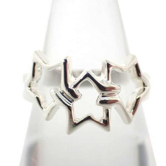 Pre-Owned TIFFANY 925 Triple Star Ring, size 9.5 (Good)