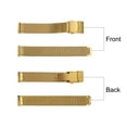 thumbnail image 4 of Uxcell Stainless Steel Mesh Watch Band Quick Release Metal Watch Strap Adjustable Fold Clasp Replacement Bands Gold Tone 14mm, 4 of 7