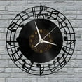thumbnail image 3 of Music note circle Vinyl Record Wall Clock for Kitchen Wall Decor Wall Art Gift for Lover Gift Idea for a Best Friend(C,with LED)(C,with LED), 3 of 6