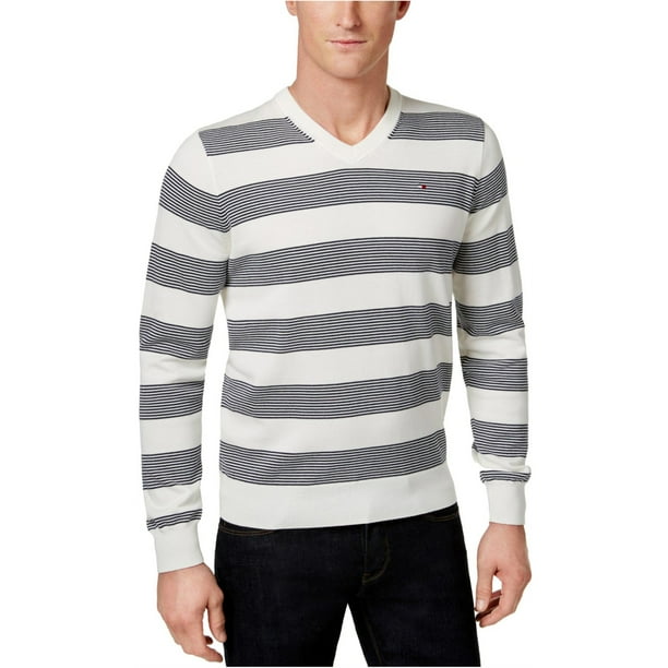 Tommy Hilfiger Playera De Manga Larga De Rayas Cuello Redondo