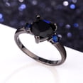 thumbnail image 3 of Fiudx Nuevo Anillo de Compromiso con Diamantes Negros, Propuesta Romántica, Talla 5-12, 3 of 3