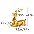 thumbnail image 2 of Christmas Resin Reindeer Figurines Clearance Small Gold Deer Decorative Statues Resting Deer Sculptures for Indoor Home Decor Tabletop Cabinet Desktop Office, 2 of 4