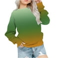 thumbnail image 2 of Hvobtty Toddler Sweatshirts, Toddler Fall Tops, Toddler Kids Girls Boys Fashion Gradient Long Sleeve Crewneck Sweatshirt Pullover Top Green 9-10 Years, 2 of 5