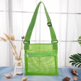 thumbnail image 2 of Bolsa de malla para playa, carcasa de viaje de gran capacidad, correas de transporte ajustables, cesta de almacenamiento, bolso hueco, accesorios Almacenamiento y organización del hogar Verde Bewildely HA071439-02, 2 of 6