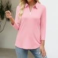 thumbnail image 3 of Seductiva Women's Classic-Fit Short Sleeve Women's 3/4 Sleeve Tops V Neck Button Shirts Casual Basic Tees Blouse Casual Dressy Fashion Trendy Clothes 2025 Fashion Basic Casual, 3 of 6
