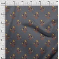 thumbnail image 2 of oneOone Cotton Poplin Fabric Leaves & Floral Block Print Fabric BTY 42 Inch Wide, 2 of 4