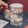thumbnail image 1 of 4 Layers Jewelry Organizer Box, 360 Degree Rotatable Accessory with Lid Cylindrical Holder, for Small Jewelry Ears Necklaces s Women, 1 of 8