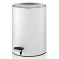 thumbnail image 1 of 9.25 in. Plastic Pedal Bin in White, 1 of 2