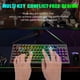 thumbnail image 4 of Teclado de membrana inalámbrico HXSJ L100 2,4G, diseño de 87 teclas, efecto de luz RGB, tapa de llave ABS, batería de litio integrada de 1800mAh, negro Romacci Teclado, 4 of 6