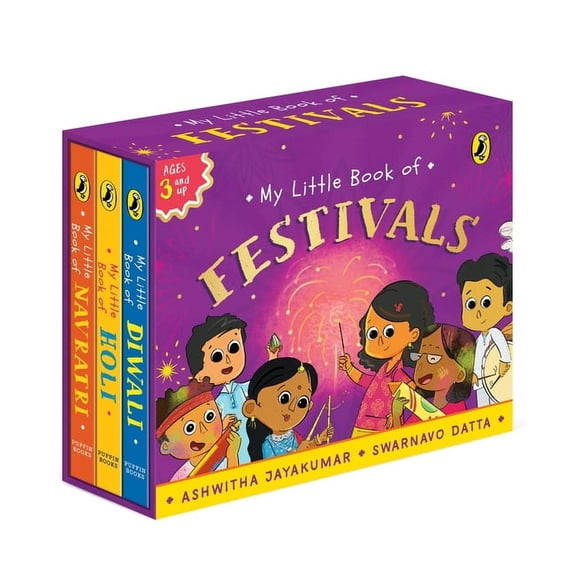 My Little Book of Festivals (Boxset): Illustrated Board Books on the Indian Festivals of Diwali, Holi and Navratri Hindu, (Paperback)