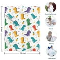 thumbnail image 4 of White Dinosaurs Pineapples Bolts Pattern Blanket,Comfortable Soft Lamb Wool Throw Blanket,All Season,Warm Lightweight Blankets for Sofa Bed Couch Living Room Chair,30"x40", 4 of 4