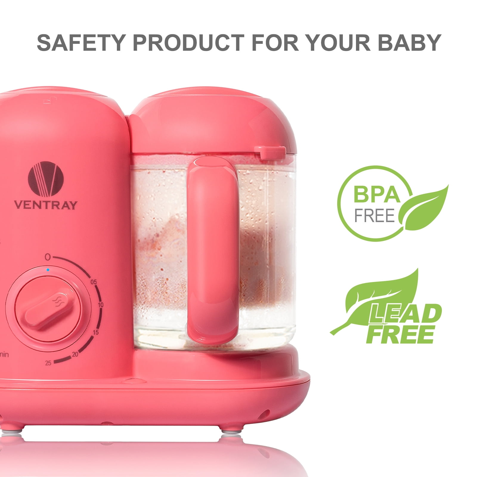 Ventray Baby Food Maker Steamer and Blender Baby Food Processor Steamer  Puree Blender All-in-one Puree Machine Baby Food Warmer Mills Machine  BPA-Free