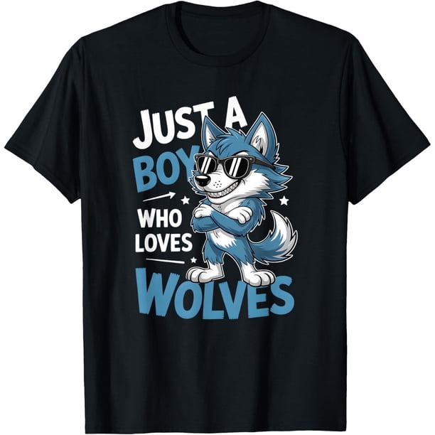 Camiseta de lobo para niños