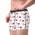 thumbnail image 2 of Balery Heartbeat Symbol Calzoncillos bóxer para hombre, ropa interior de algodón suave y transpirable con cinturilla de nailon-XX-Large, 2 of 5
