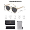 thumbnail image 5 of Gafas de sol SOJOS SJ2175 redondas polarizadas para mujer beige/gris, 5 of 5