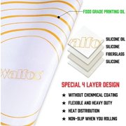 Silicone Pastry Mat - Walfos Non-Stick Baking Mat Fondant Mat with Measurement, Non-Slip Rolling Mat, Perfect for Rolling Dough, Cookie & Baking 23.6 x 15.7