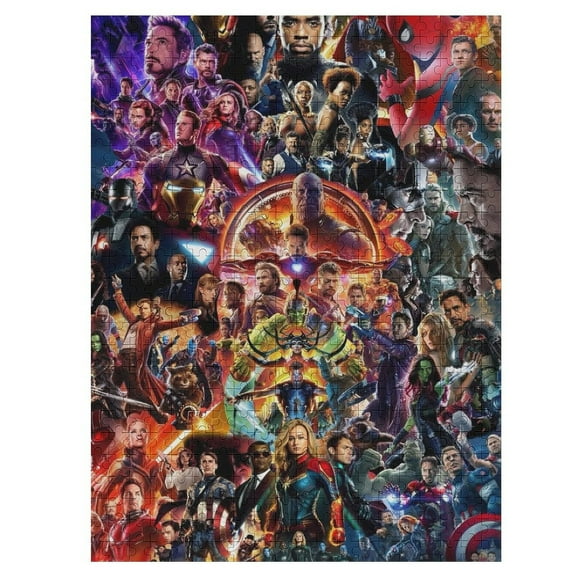 500 PCS Jigsaw Puzzle The Avengers Wooden Puzzle Challenging Game Fun Artwork For Family Friends Gifts