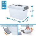 thumbnail image 3 of Small Storage Bins with Lids & Handle Latches 5.3 Qt. 4 Packs Clear Stackable Craft Toy Organizer for Kids, 3 of 5