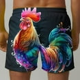 thumbnail image 4 of Luxalzxs Funny Chicken Mens Swim Trunks, Rooster Swimming Trunk for Men, Beach Shorts, Mens Swim Shorts Fashion Quick-Dry Beach Board Shorts, 4 of 6